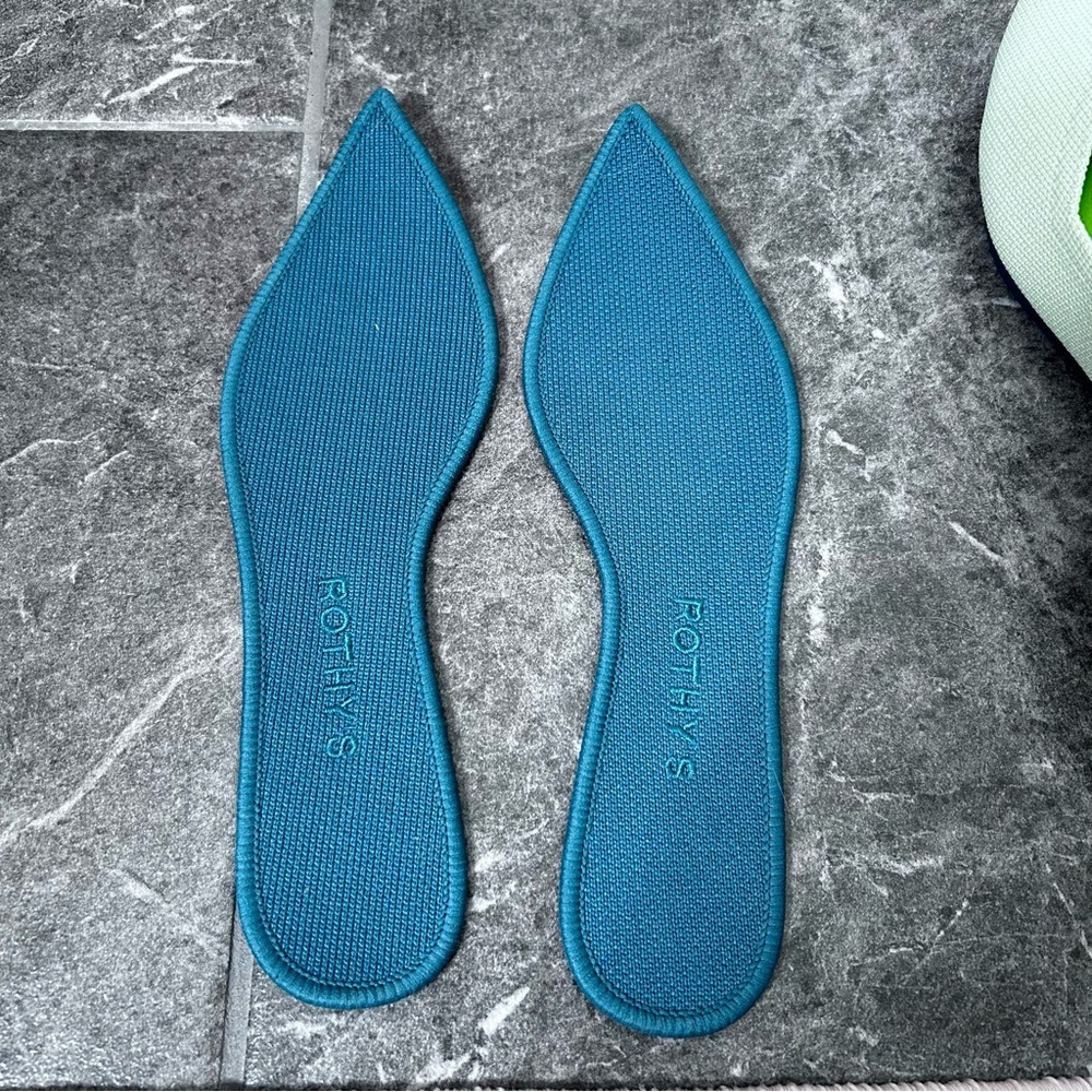 Rothy's The Point Sour Apple Green Flats Size W7.5 Office Travel - Picture 8 of 13